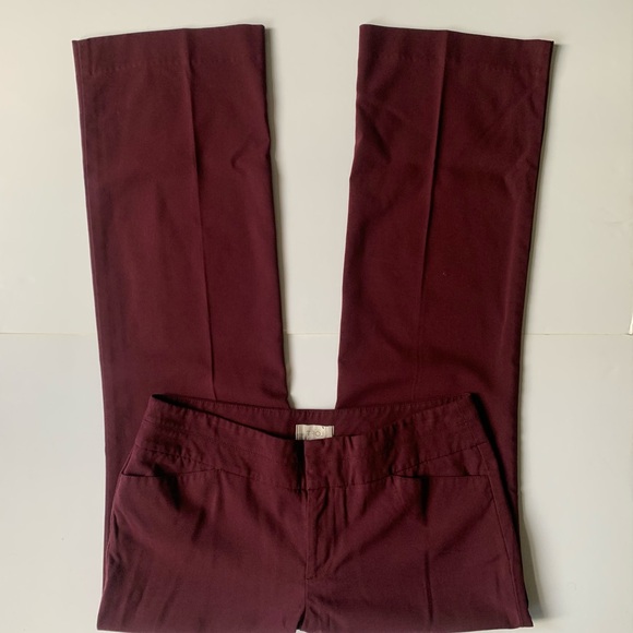 Vintage Ann TAYLOR LOFT burgundy low rise trousers - Picture 4 of 7